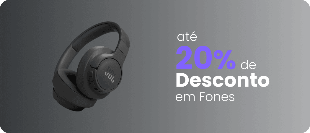 Até 20% de desconto em fones